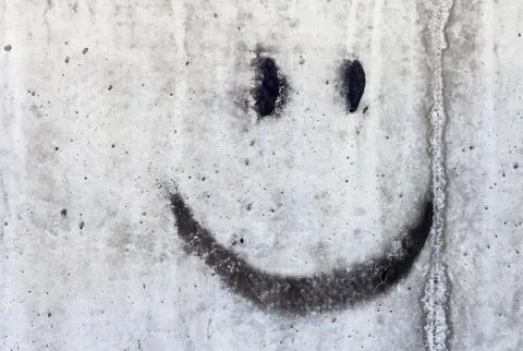 Smiley on the wall Stock Photos
