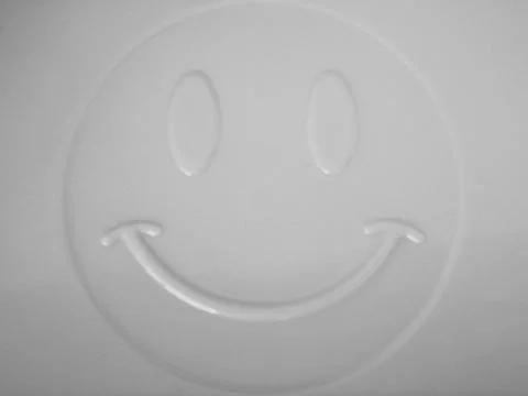 Smiley on a white background Stock Photos