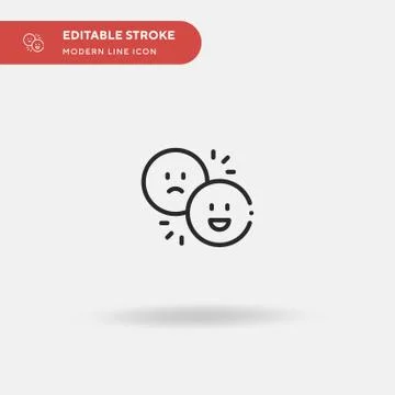 Smileys Simple vector icon. Illustration symbol design template for web mobil Stock Illustration