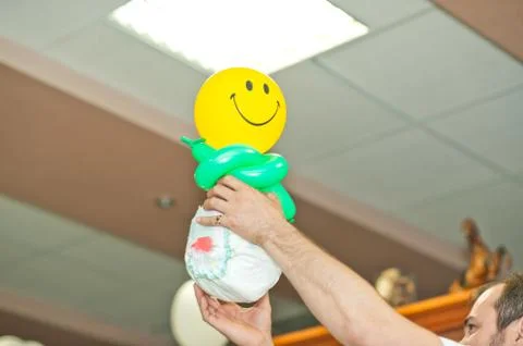 Smilie from a ball  Stock Photos