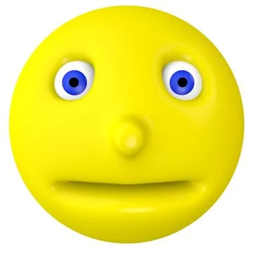 Smilie without emotions Stock Illustration