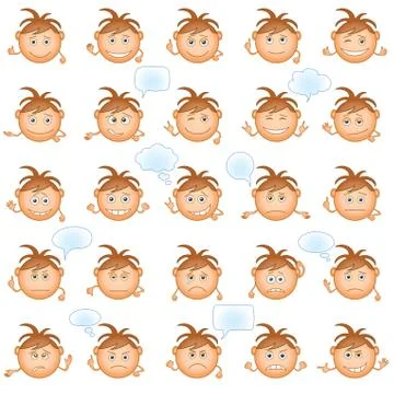 Smilies, set Illustrazione stock