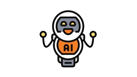 Smiling ai assistant robot Stock Footage 326114386