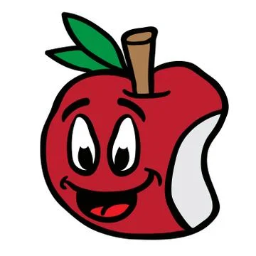 Smiling apple Stock Illustration