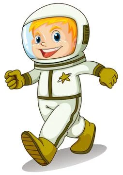 A smiling astronaut 스톡 일러스트