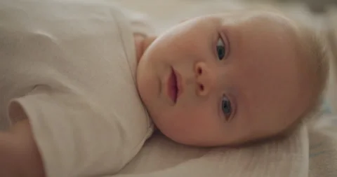 Smiling Baby Boy on Changing Table Video stock 318001338