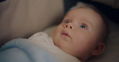Smiling Baby in Stroller Stock Footage 317782643