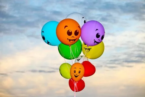 Smiling balloons Stock Photos