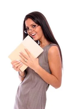 Smiling beautiful student with books Stock Photos