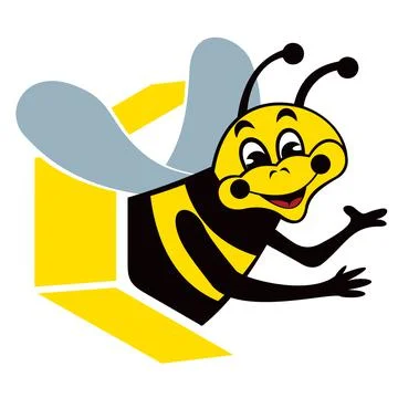 Smiling bee illustration Stock Illustration