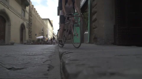 Smiling bike courier delivering orders Stock Footage 325506544