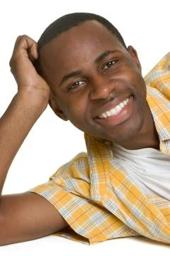 Smiling black boy Foto stock