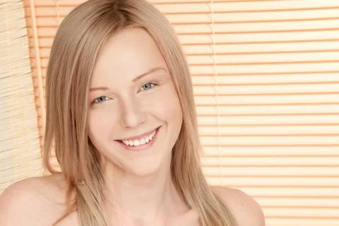 Smiling blonde Foto stock