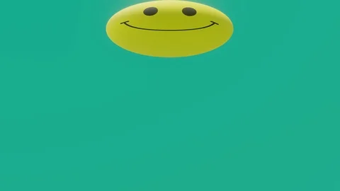 Smiling Bouncing Ball on Green Screen Stock Footage 122924244