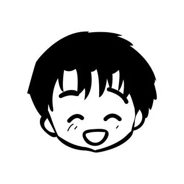 Smiling Boy Cartoon Character Stock Illustration
