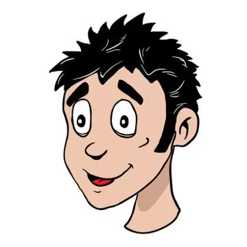 Smiling boy cartoon Stock Illustration