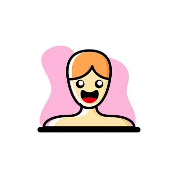Smiling Boy Conceptual Vector Illustratin Design Icon Stock Illustration