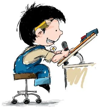 Smiling Boy Designer Stock Illustration