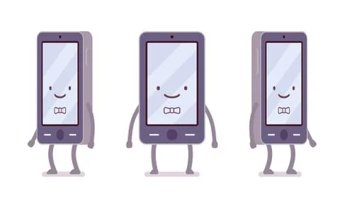 Smiling boy smartphone Stock Illustration