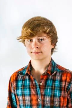 Smiling boy in the studio Stock Photos