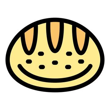 Smiling bread loaf representing happiness and baking Stock Illustration