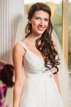 Smiling bride Stock Photos