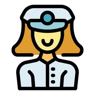 Smiling bus driver wearing uniform and hat, representing public transport a.. Stock Illustration