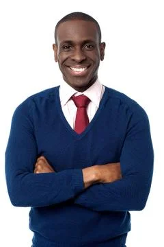 Smiling busines exectuive posing to camera Stock Photos