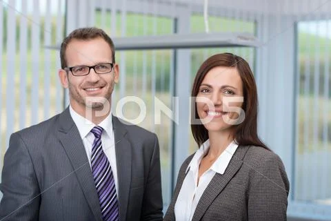 Smiling business partners Stock Photos