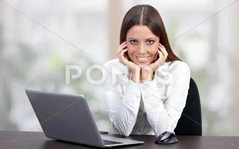 Smiling businesswoman Stock Photos