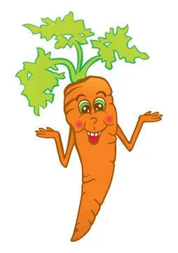 Smiling carrot Stock Illustration