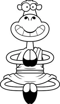 Smiling Cartoon Camel Monk Stock Illustration