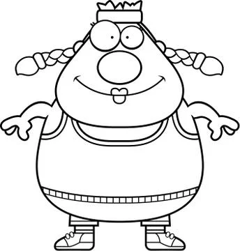 Smiling Cartoon Exercise 스톡 일러스트