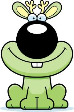 Smiling Cartoon Jackalope Stock Illustration
