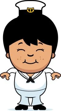 Smiling cartoon sailor Stock Illustration
