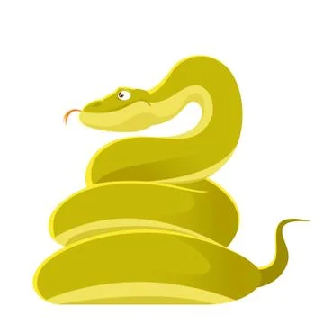 Smiling cartoon snake Illustration
