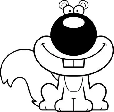 Smiling Cartoon Squirrel Stock Illustration
