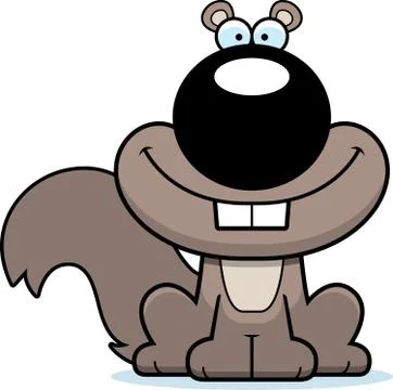 Smiling Cartoon Squirrel Stock Illustration