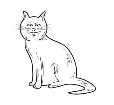 Smiling cat Stock Illustration