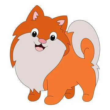 Smiling cat isolated on a white background Stock Illustration