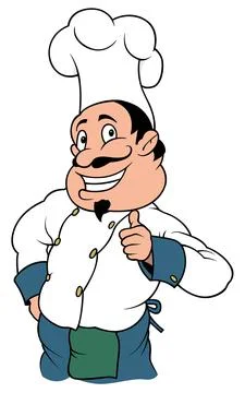 Smiling Chef Cook Character Stock Illustration
