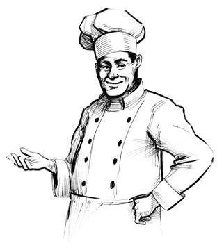 Smiling chef Illustrazione stock