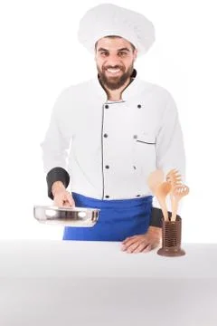 Smiling chef Foto stock