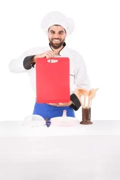 Smiling chef Foto stock