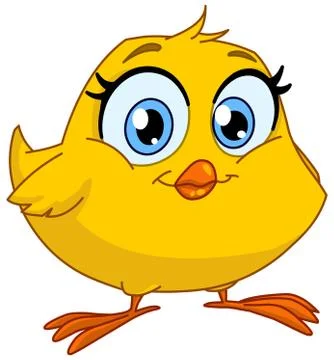 Smiling chick Stock Illustration