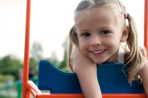 Smiling child playing Stock Photos
