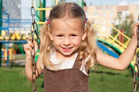 Smiling child playing Stock Photos