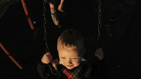 Smiling Child on swing Stock-Footage 317639
