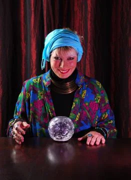 Smiling clairvoyant Stock Photos