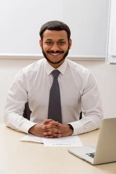Smiling clerk. Stock Photos